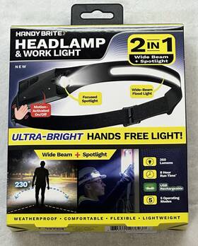 Hbhlmc4 Handy Brite 2-in-1 Headlamp And Work Light Usb Rechargeable 260 Lumens