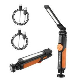 Hang Zhou Great Star Industrial Co. Ltd 820909795940 2 Pack Led Rechargeable Work Light 800lm Cob Foldable Flashlight Magnetic
