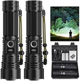 Fl002 Hangzhou New Waterway Electronic Commerce Co. Ltd Led Flashlights High Lumens Rechargeable 990000 Lumen Super Bright 2 Black