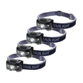 Happyorange 747100815638 4pack Waterproof Led Headlamp White And Red Lights 4 Light Modes Lightweight H