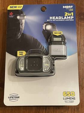 L650 Head 704673986080 Morf 650 Lumens Ultra Bright Removable Lamp With Hard Hat Clips