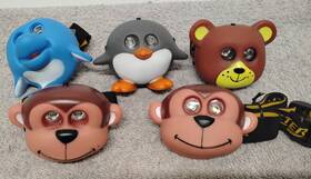 Head 856434032519 5 New Asst. Animal Shape Led Headlamp For Kids. 03