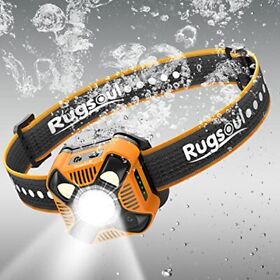 Ip68 Headlamp Flashlight Rugsoul Waterproof Outdoor Rechargeable Led