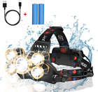 Headlamp Rechargeable 12000 Lumen Ultra Bright 5 Led Headlight Flashlight