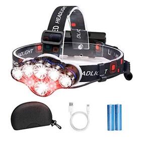 Headlamp Rechargeable 8 Led Head Lamp Usb 18000 Lumen