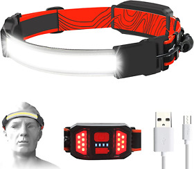 Headlamp Rechargeable Super Bright 1000 Lumens 230 Broadbeam Headlight Led He