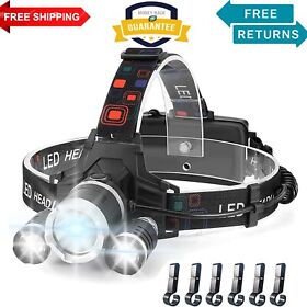 54356363 Headlamp Rechargeable Zoomable Headlights With 6000 High Lumen Super Bright Led