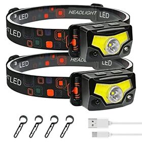 Headlamp Rechargeable1300 Lumen Super Bright Motion Sensor Head Lamp