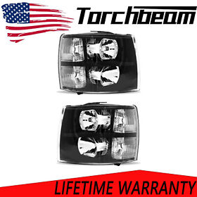 Zo579116 Headlights Assembly Headlamps For 07-14 Chevrolet Silverado 1500 2500hd 3500hd