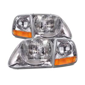 3l3z13008fa Headlightsdepot Halogen Headlights Compatible With 97-03 Ford Expedition F-15
