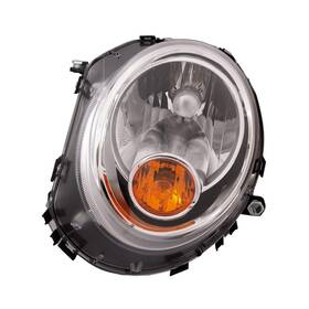 63122751869 Headlightsdepot Halogen Headlight - Fit For 2007-2013 Mini Cooper Chrome Housing Driver Side