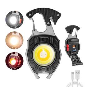 Yj-5147 Helinyan Keychain Portable Cob Flashlight Multifunction Led Pocket Light Rechargeabl