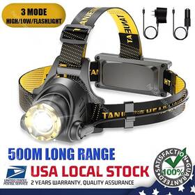 Icx1dg8u5me2x Hello-motorcycle 125000lm Led Headlamp Rechargeable Headlight Zoomable Head Torch Lamp Flashlight