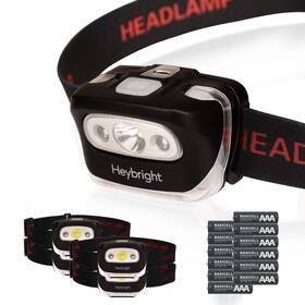 Heybright 840083670383 4 Pack Led Headlamp With Red Safety Light 8 Lighting Modes For Adults And Kid