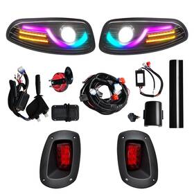 Hhlzm 761152533951 Rgb Led Headlight And Turn Signal Kit For Ezgo Rxv 2008-2015 12v Golf Cart Str