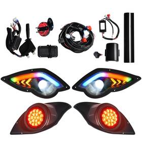 Hhlzm 761152533968 Rgb Led Headlight And Turn Signal Kit For Yamaha G29 Drive Golf Carts 2007-up 1