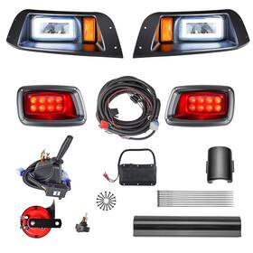 Hhlzm 761152533999 Led Headlight And Tail Light Kit For Ezgo Txt 1996-2013 Includes High-beam Lo