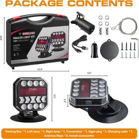 Z-t46b Hifybaty Wireless Trailer Lights Usb-c Magnetic Tow Light With Retroreflector