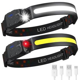 Highub 974528563078 Headlamp Rechargeable 2pcs 230 Wide Beam High Lumen Led Head Lamp For Adult
