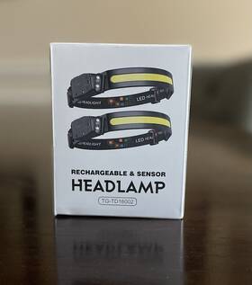 Tg-td16002 Highub Headlamp Rechargeable And Sensor For Outdoor Indoor Use