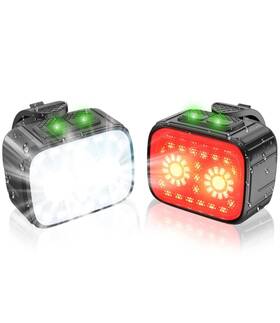Bl2-2p Hinsgear Bike Lights Rechargeable Bicycle Light Super Bright 8 12 Modes Ipx6 Waterpro