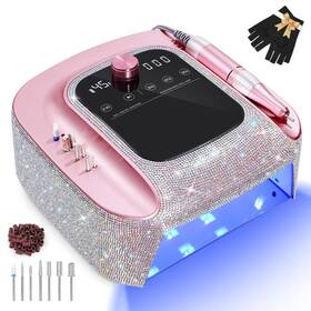 Bqr2 Hnhftt 2-in-1 Rechargeable Cordless Uv Led Nail Lamp And Electric Drill Kit With