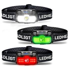 Yh-1313-3-us Hokoiln Headlamp Rechargeable 3 Pack 1300 Lumen Ultra-bright Head Lamp With
