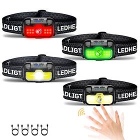 Yh-1313-4-us Hokoiln Headlamp Rechargeable 4 Pack 1300 Lumen Ultra-light Bright Head Lamp