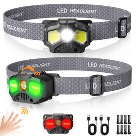 Yh-7378-bt Hokoiln Rechargeable Headlamp 2 Pack 1400 Lumens Led With Red/green/white 1