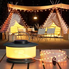 Jsk-l20-ww Hokone Camping String Lights 32.8ft 22 Lighting Modes Waterproof ... Fast Ship