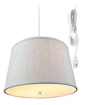 Sdw141610dsto Homeconcept 2 Light Swag Plug-in Pendant 16 Inch W Textured Oatmeal With Diffuser