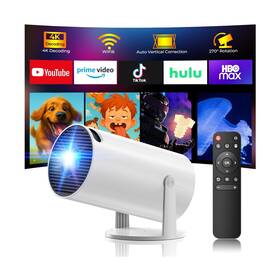Hotpeak 758918449809 Mini Projector With Wifi And Bluetooth 4k Christmas Bedroom Porta