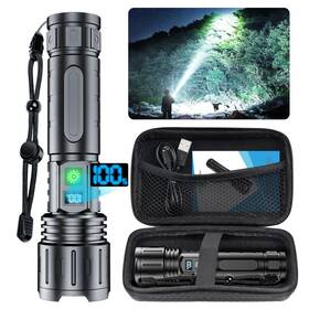 K2302 Hoxida Flashlights High Lumens Rechargeable - 2000 Long Beam Super Bri