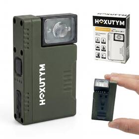 Hous-sdt217-rgn Hoxutym Hands-free Clip-on Led Rechargeable Flashlights 500lm Edc Mini Pocket Light