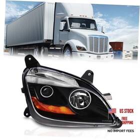 Hpdmauto Up-p59-0004-b- Fit For 2011-2023 Peterbilt 579 587 Class 8 Truck Projector Right Black
