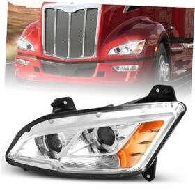 Hpdmauto Ut-p59-0009 Fit For 2011-2023 Peterbilt 579 587 Class 8 Truck Projector Left Silver Halogen
