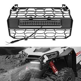 Zaxs0349 Hsctzaxs Front Mesh Grille With Light Bar For 2024 Polaris Rzr Xp 1000 Waterproof