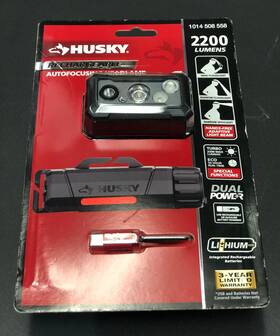 Husky 820909920359 2200-lumen Dual Power Autofocusing Headlamp