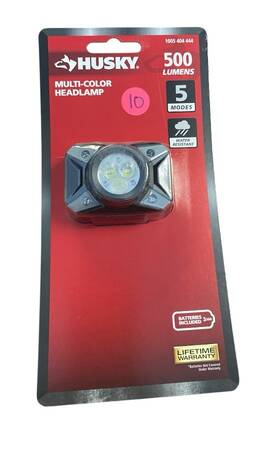 Hsk1pk500lhl Husky 500-lumens Dual Beam Led Headlamp 5 Modes Impact And Water Resistant