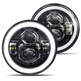 Hw7h007a Hwstar 2025 New 1000% Bright Anti-glare 7 Inch Halo Led Headlights Round Comp