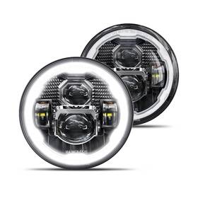 Hws22x7q Hwstar Pair New 1000% Brighter Anti-glare 7 Inch Led Headlights Round Compati