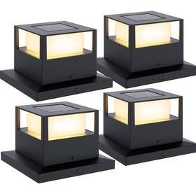 Fpostb4 Icerona 4 Pack Outdoor Solar Post Cap Lights 20 Lumen High Brightness Waterproof Led
