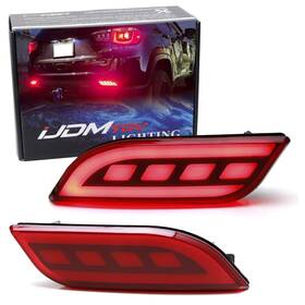 75-423-red Ijdmtoy Optic Tube Style Led Bumper Reflector Lights Compatible With Jeep 201 75-423-red Ijdmtoy Optic Tube Style Led Bumper Reflector Lights Compatible With Jeep 201