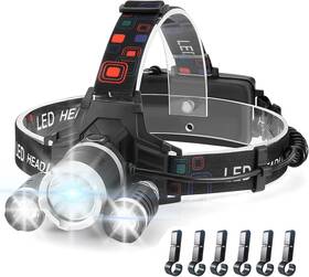 Ikaama 705353626456 Headlamp 6000 High Lumen Led Rechargeable Head Lamp Super Bright