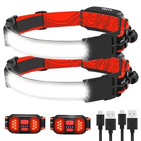 Ikaama 769044132701 Headlamp Rechargeable Bright Head Lamp 500 Lumens 2pack - Orange/black