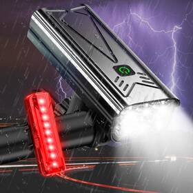 Ikirkliten 768745670871 High Lumens Bike Lights Front And Back For Night Riding 5200 Mah Usb Recharg