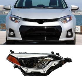 Ilamp Am-cr14a01r Headlight Assembly Compatible With 2014 2015 2016 Toyota Corolla Base/ce/c/le