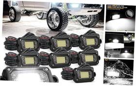 R60-w-8 Ilcon 8pcs 6500k Pure White Rock Lights 60-led 1800lm Super 60chip Led