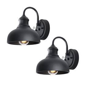 Pfms2205-bk-2p Innosparx 7ftft Outdoor Barn Light Dusk To Dawn Black Outside Gooseneck Wall Mounte