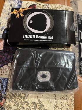 Inomo 540104p-m-21 Rechargeable Led Beanie Hat Headlamp 120 Lm Ipx4 Black